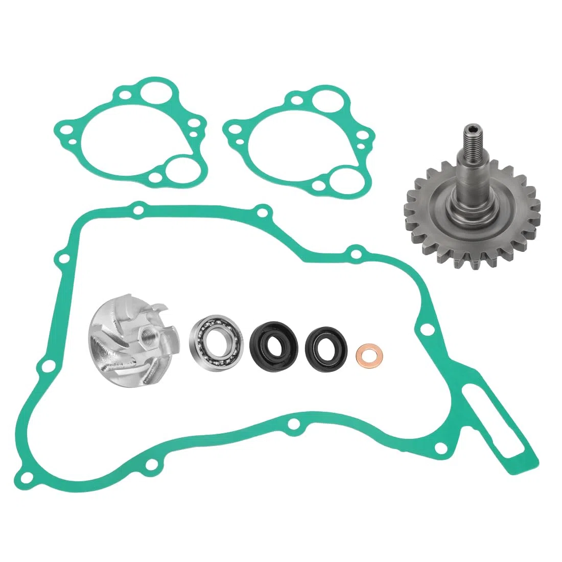 Kit revisione pompa acqua con girante albero ingranaggio guarnizioni adatto per Honda CR125R 1997-2004 19240-KZ4-A90