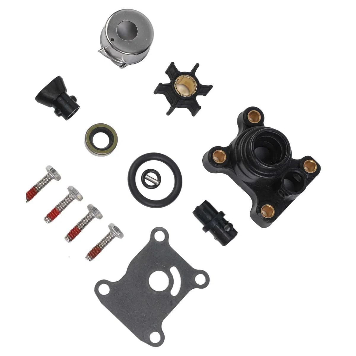 SPORTARC Kit girante dell'acqua, parti di riparazione motore fuoribordo, per Johnson Evinrude 8-15HP, ricambio per raffreddamento motore a 2 tempi a 4 tempi, include alloggiamento
