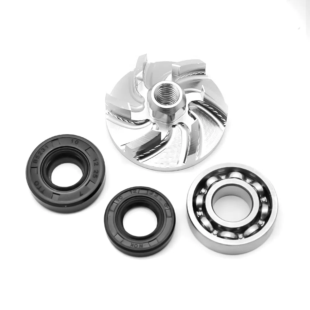 Kit di riparazione per pompe dell'acqua per Yamaha YZ 125 1998-2004 Impeller albero ingranaggi cuscinetti guarnizioni guarnizione