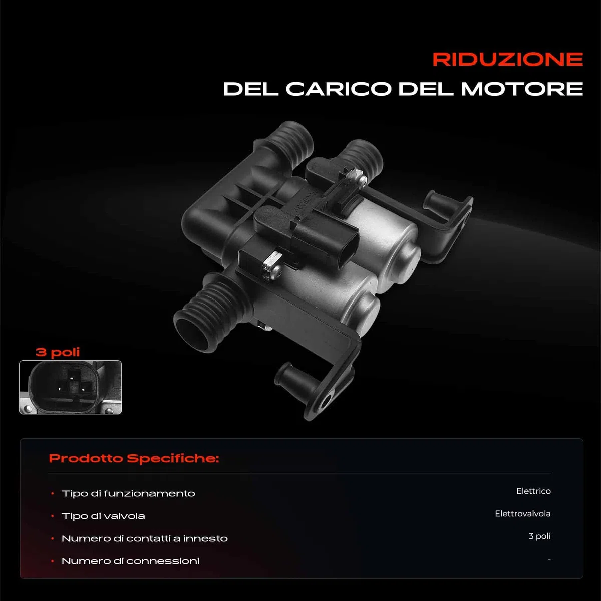 Frankberg Valvola di regolazione del refrigerante Valvola di riscaldamento Compatibile con Serie 5 Touring E61 3.0L Serie 5 E60 2.2L Serie 5 Touring E61 2.0L Serie 5 E60 3.0L Serie 5 E60 2.5L EHV100