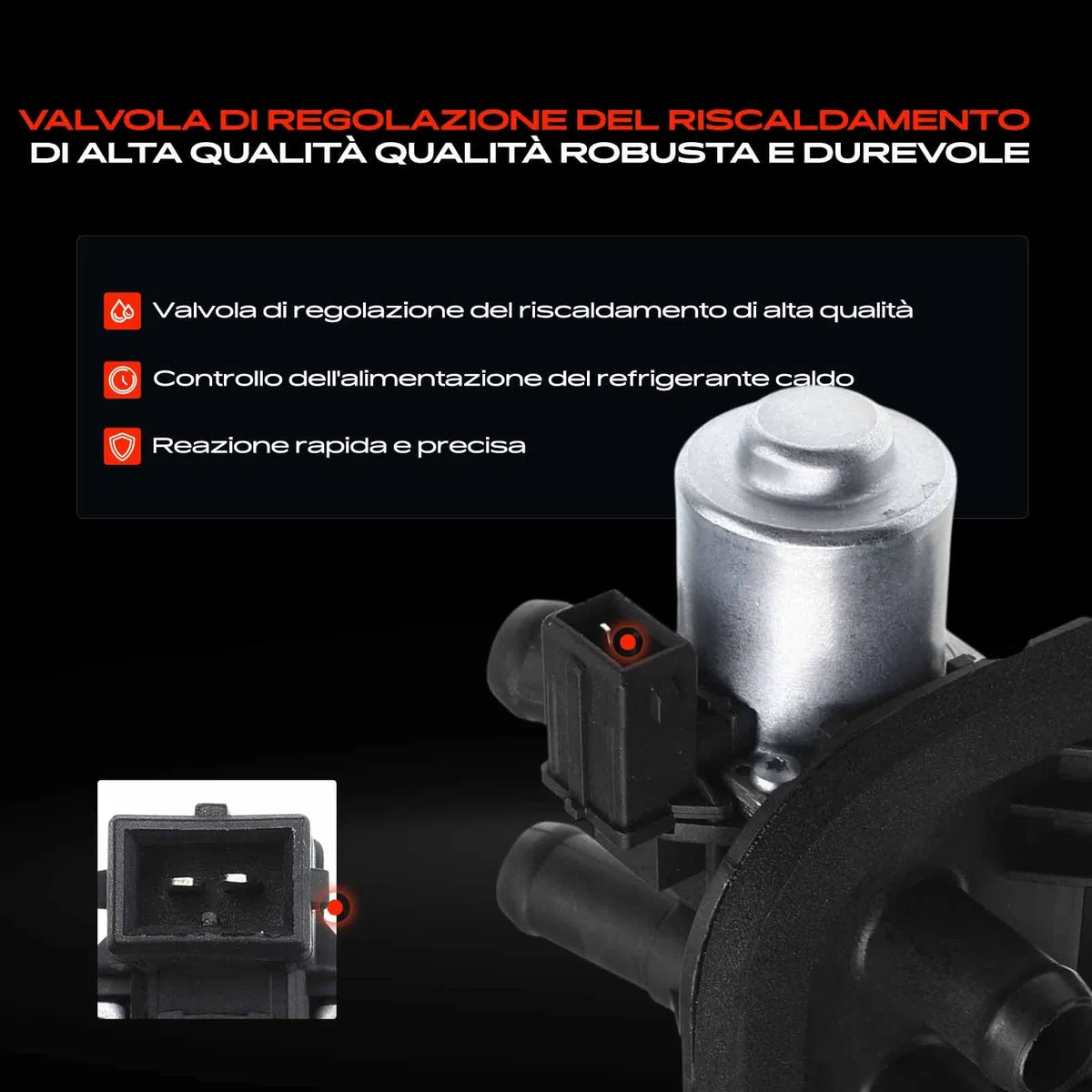 Frankberg Valvola di regolazione del refrigerante Valvola di riscaldamento Compatibile con Street KA RL2 1.6L KA RB 1.3L Fiesta IV Sì JB 1.3L Fiesta IV Sì JB 1.2L Puma EC 1.7L Replace# 7N2118495AB