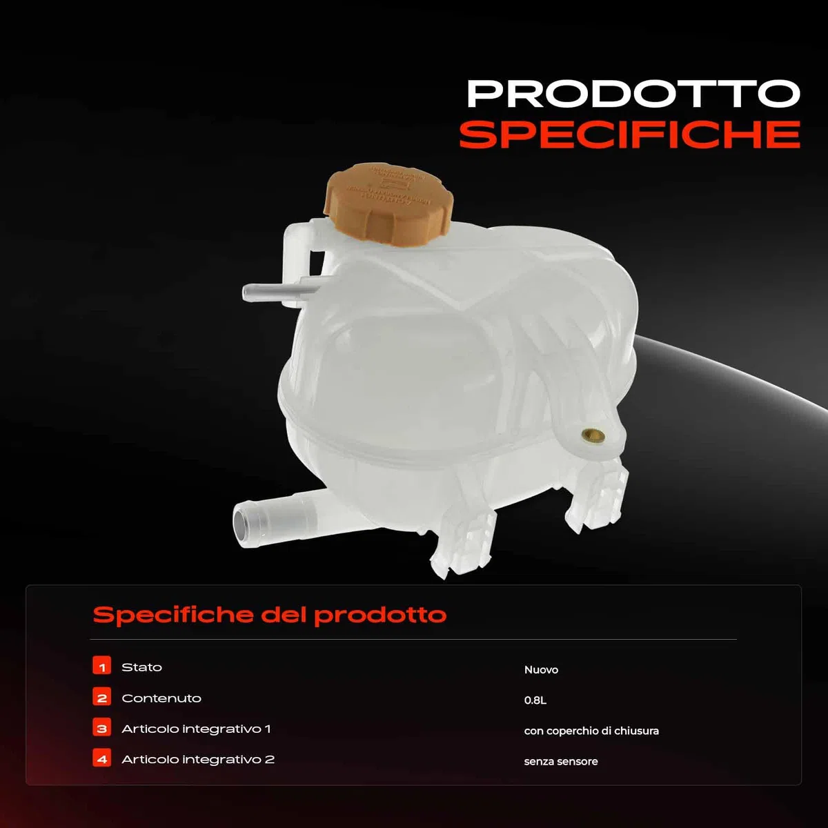 Frankberg Serbatoio di Espansione Refrigerante Intestazione Serbatoio Raffreddamento Compatibile con Corsa D S07 1.2 Corsa D S07 1.0 Corsa D S07 1.4 Corsa D S07 1.2 LPG Corsa D S07 1.4 LPG 13312277