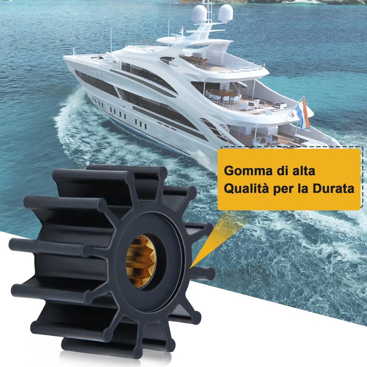 Girante per Pompa dell’Acqua, 12 Lame, 09-1027B 09-1027B-1 OMC 3588256