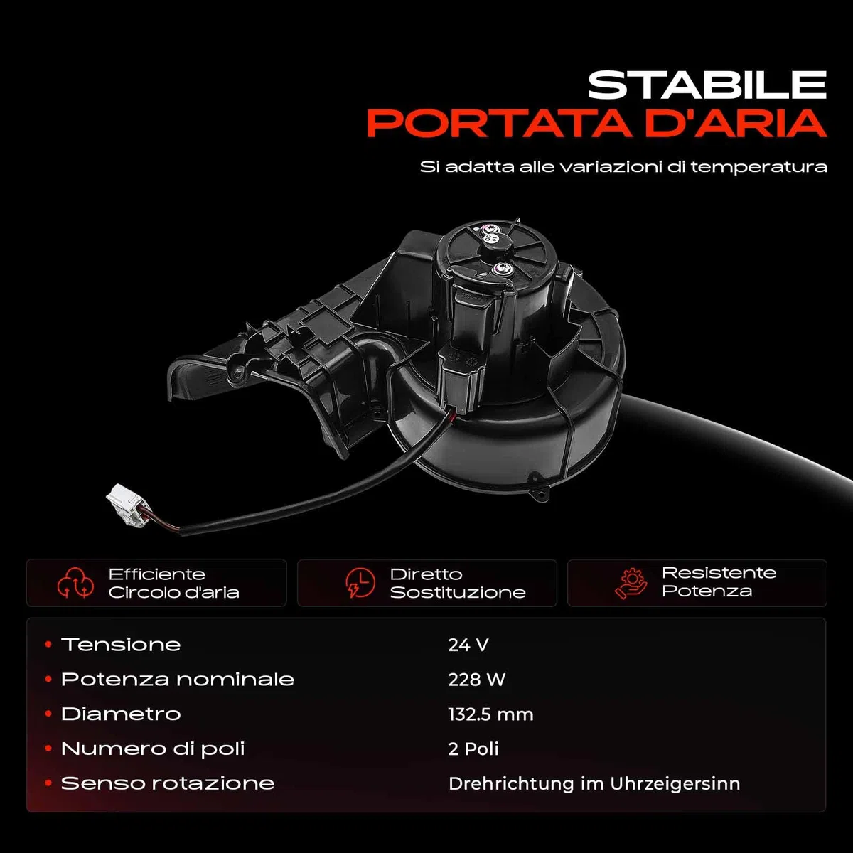 Frankberg Motore del ventilatore Compatibile con O.c.t.a.v.i.a III Combi 5E5 5E6 K.a.r.o.q ND7 NU7 Golf VII 5G1 BE1 BE2 BQ1 Golf Spotsvan AM1 AN1 Golf VII Variante BA5 BV5 5Q1819021B