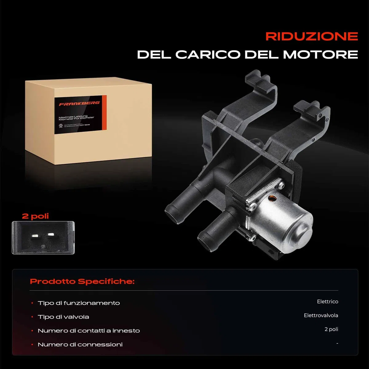Frankberg Valvola di regolazione del refrigerante Valvola di riscaldamento Compatibile con Street KA RL2 1.6L KA RB 1.3L Fiesta IV Sì JB 1.3L Fiesta IV Sì JB 1.2L Puma EC 1.7L Replace# 7N2118495AB