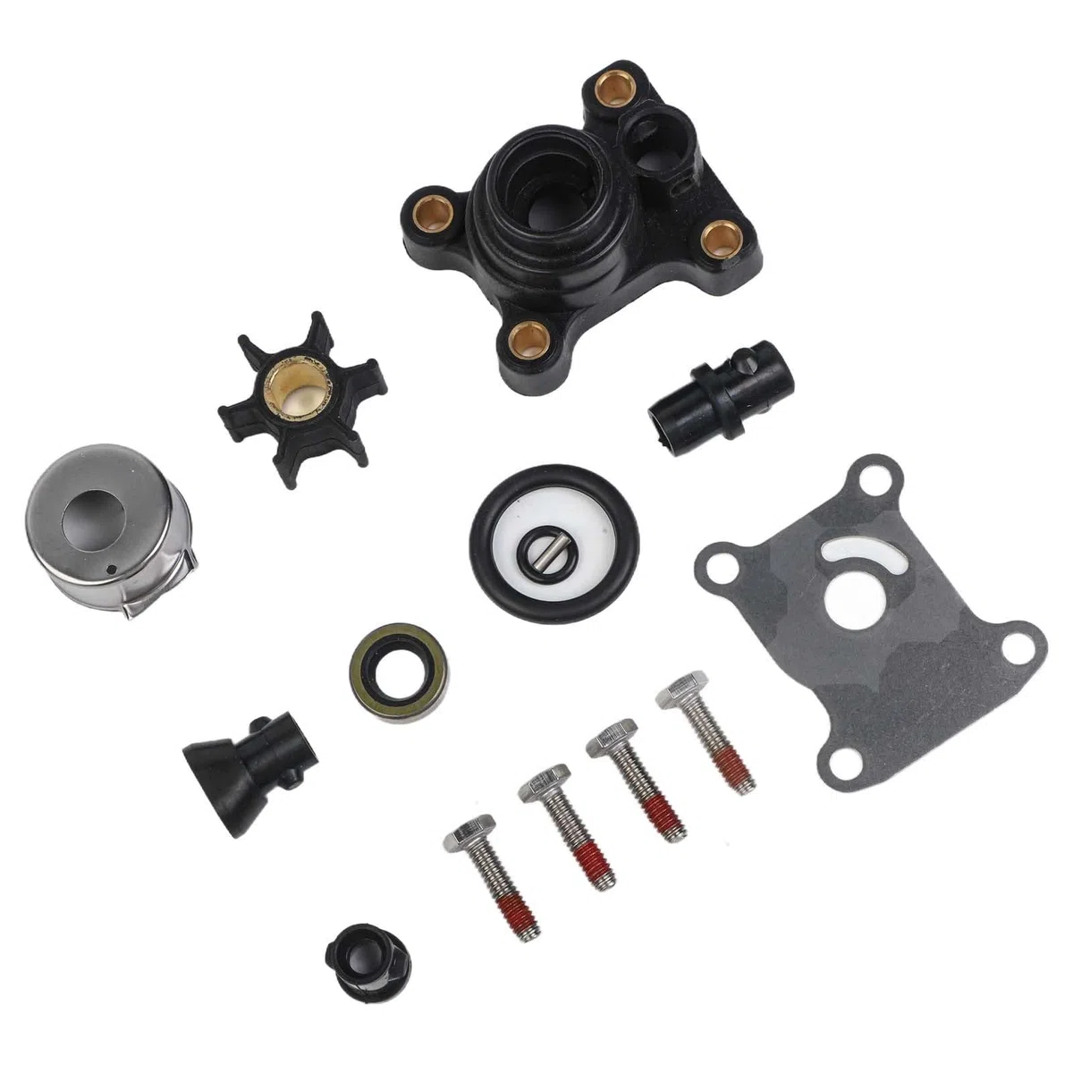 SPORTARC Kit girante dell'acqua, parti di riparazione motore fuoribordo, per Johnson Evinrude 8-15HP, ricambio per raffreddamento motore a 2 tempi a 4 tempi, include alloggiamento