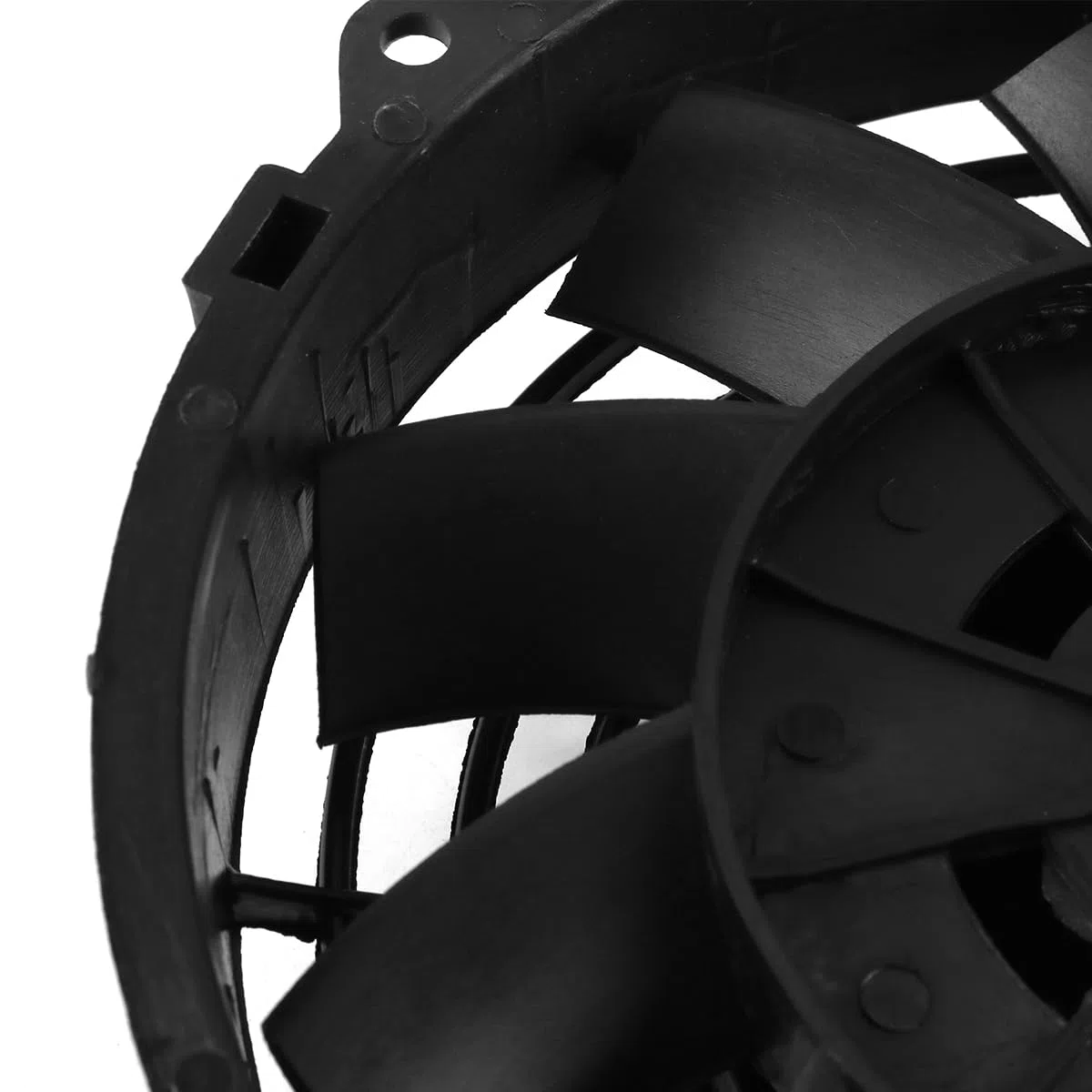 Ventola di raffreddamento per radiatore elettrico sottile da 7" 12v 80w - Ventola universale per motore a lama curva con kit di montaggio ABS nero per auto, camion, sistemi HVAC