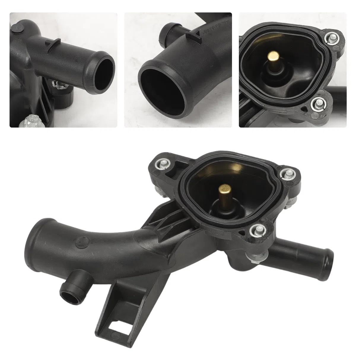 Scatola termostato, uscita pompa acqua 1338487, compatibile con Vauxhal Adam Astra Corsa Meriva 2010-2016, 25192985 13249353, con tubo dell'acqua
