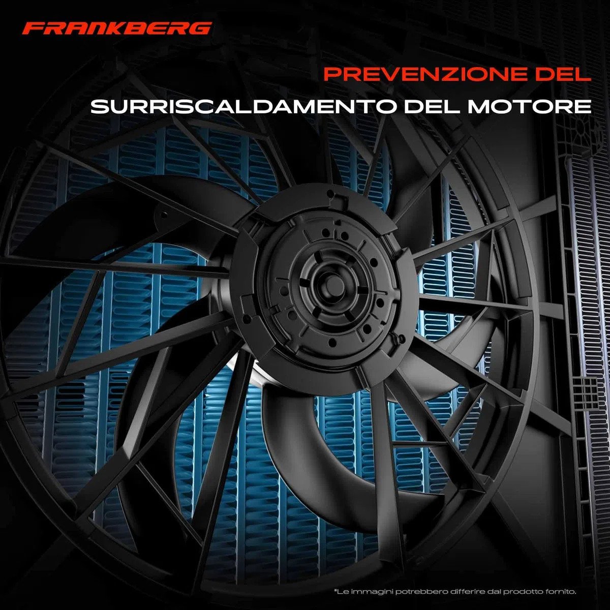 Frankberg Ventola di raffreddamento Ventola Radiatore ad acqua Compatibile con 2 DY 1.4 Fiesta V JD JH 1.4 16V Fiesta V JD JH 1.25 16V Fusion JU 1.4 2 DY 1.2 Replace# 2S6H8C607DA,2S6H8C