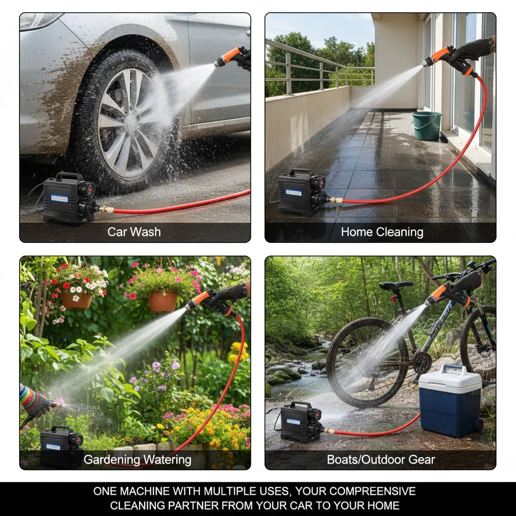 12V 80W pompa acqua ad alta pressione lavaggio auto pompa, Autolavaggio portatile Spruzzatore per auto, lavaggio Pompa autoadescante