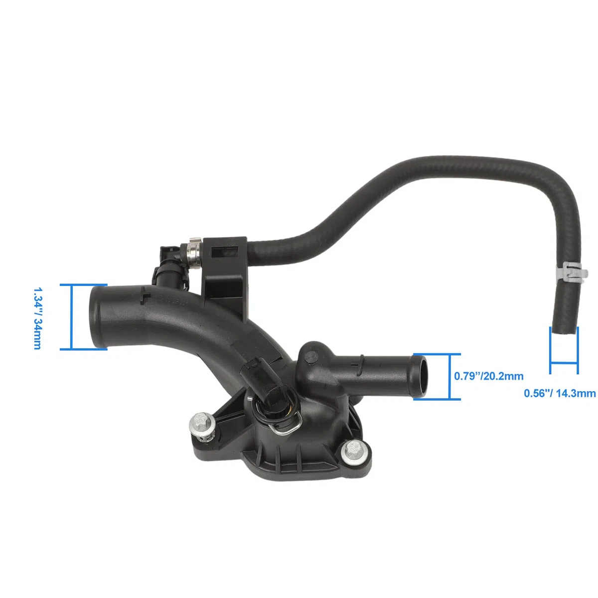 Scatola termostato, uscita pompa acqua 1338487, compatibile con Vauxhal Adam Astra Corsa Meriva 2010-2016, 25192985 13249353, con tubo dell'acqua