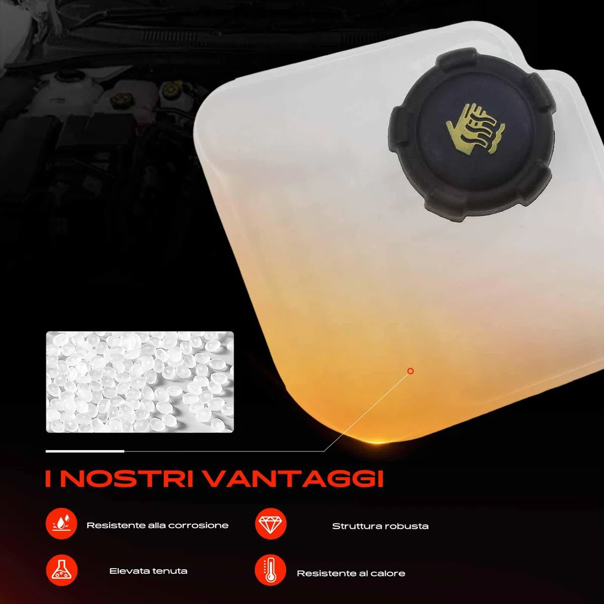 Frankberg Serbatoio di Espansione Refrigerante Intestazione Compatibile con Qashqai +2 I J10 NJ10 1.6 1.5 dCi 1.6 dCi 1.6 dCi AWD 2.0 2.0 dCi AWD 2.0 AWD 2.0 dCi 2006-2013 Replace# 21721JD00B