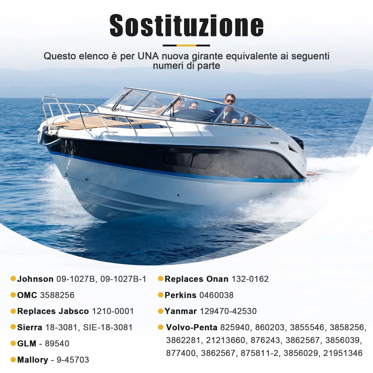 Girante per Pompa dell’Acqua, 12 Lame, 09-1027B 09-1027B-1 OMC 3588256