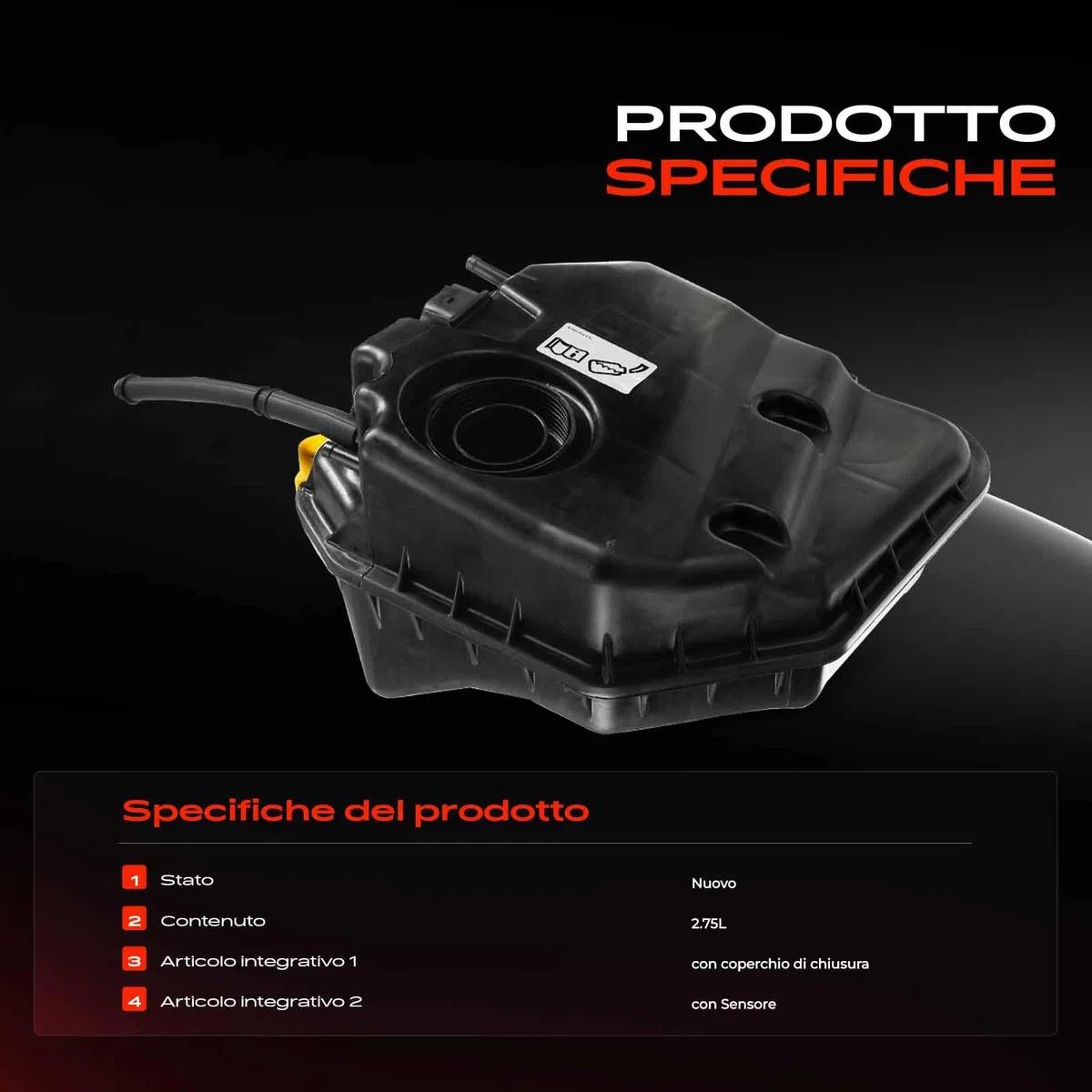 Frankberg Serbatoio di Espansione Refrigerante Contenitore per refrigerante Compatibile con Touare.g 7L6 7L7 7LA 3.0L Q7 4LB 3.0L Touare.g 7L6 7L7 7LA 2.5L Ca.y.e.n.n.e 9PA 3.2L Q7 4LB 4.1L 7L0121407E
