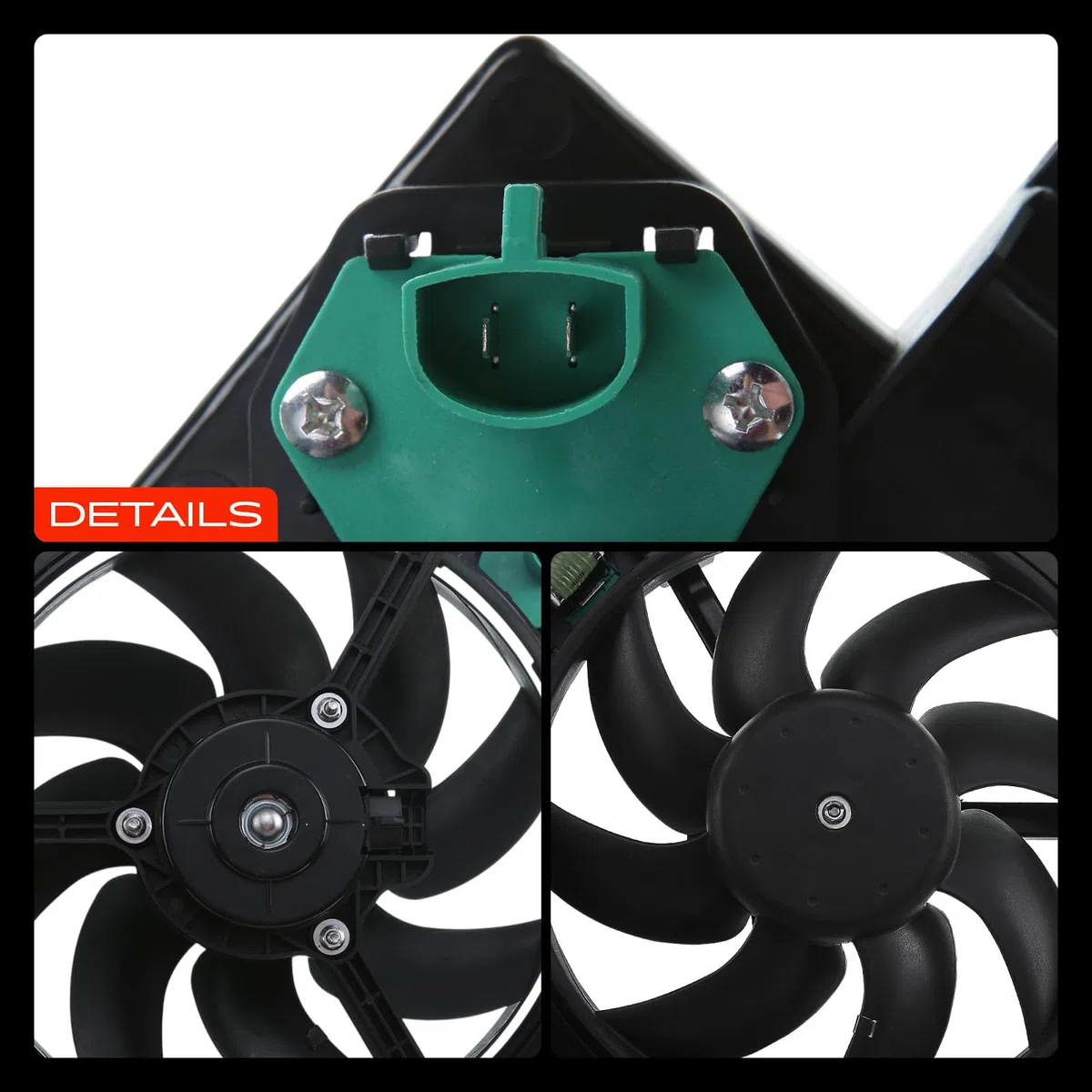 Frankberg Ventola di raffreddamento Ventola Radiatore ad acqua Compatibile con 2 DY 1.4 Fiesta V JD JH 1.4 16V Fiesta V JD JH 1.25 16V Fusion JU 1.4 2 DY 1.2 Replace# 2S6H8C607DA,2S6H8C