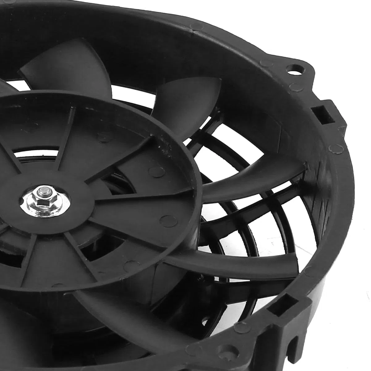Ventola di raffreddamento per radiatore elettrico sottile da 7" 12v 80w - Ventola universale per motore a lama curva con kit di montaggio ABS nero per auto, camion, sistemi HVAC