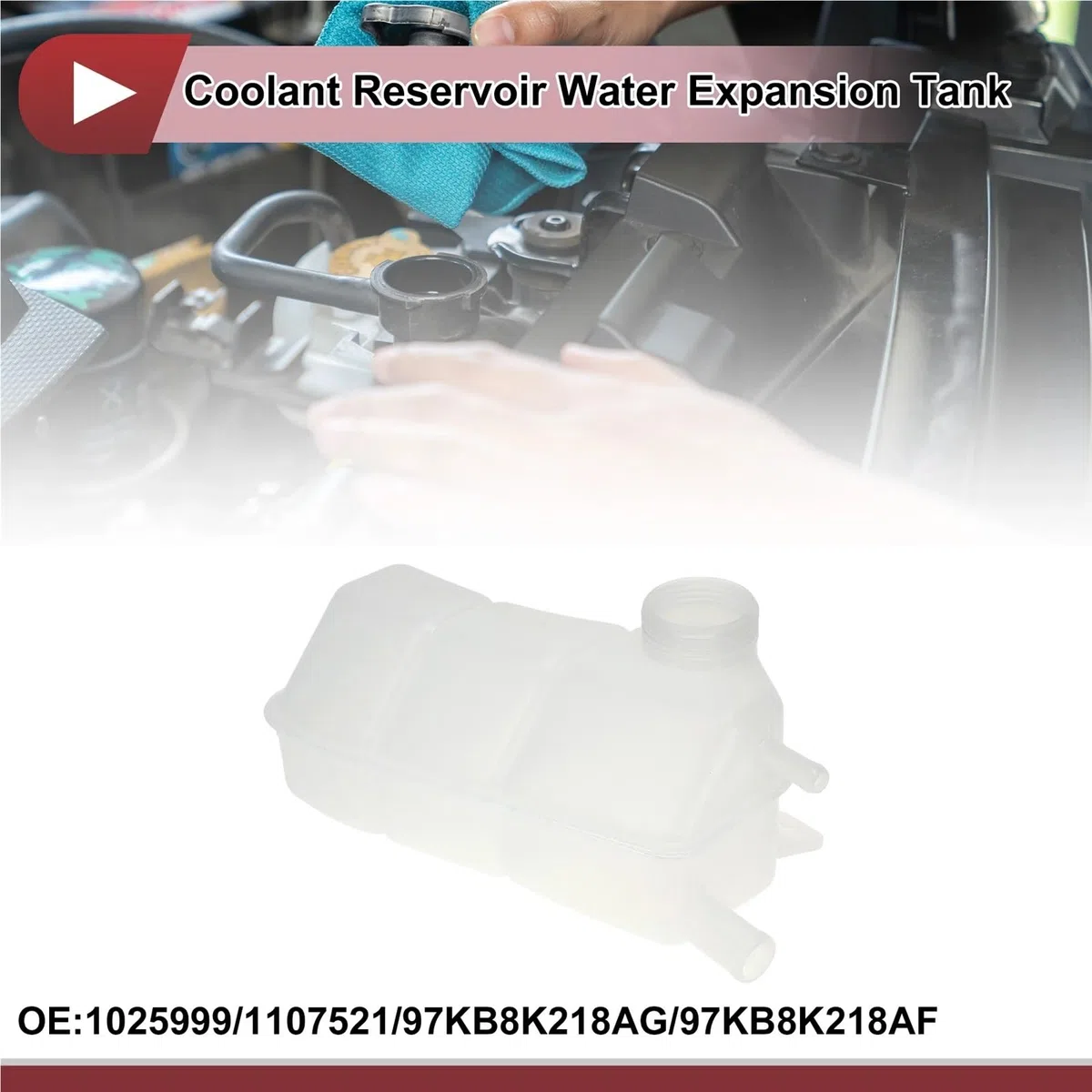 Serbatoio Di Espansione Dell'acqua Del Liquido Di Raffreddamento Del Motore Adatto Per Ford Ka 2001-2008 L4 1.6L Flacone Di Liquido Di Raffreddamento