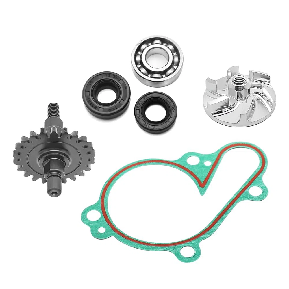 Kit di riparazione per pompe dell'acqua per Yamaha YZ 125 1998-2004 Impeller albero ingranaggi cuscinetti guarnizioni guarnizione