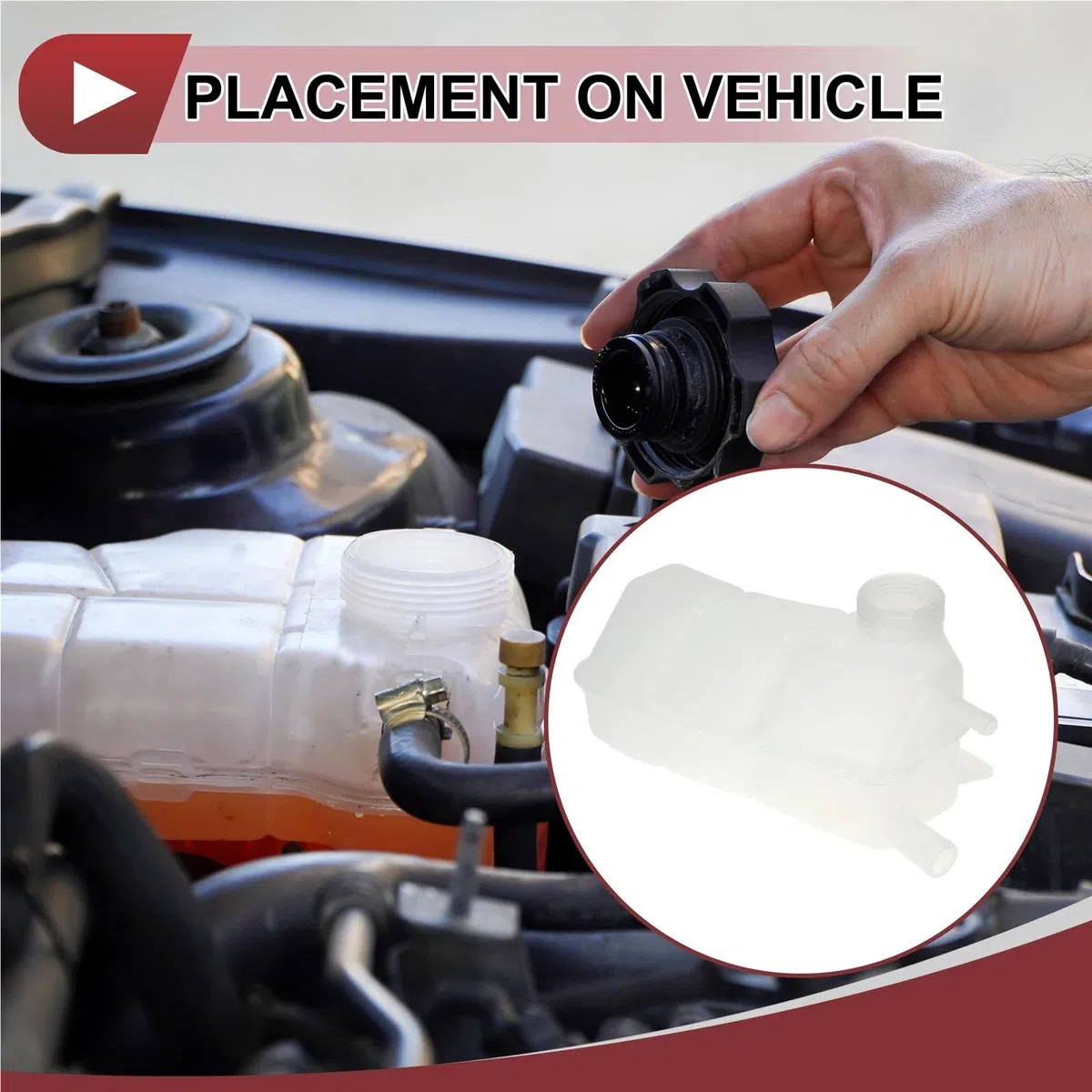 Serbatoio Di Espansione Dell'acqua Del Liquido Di Raffreddamento Del Motore Adatto Per Ford Ka 2001-2008 L4 1.6L Flacone Di Liquido Di Raffreddamento