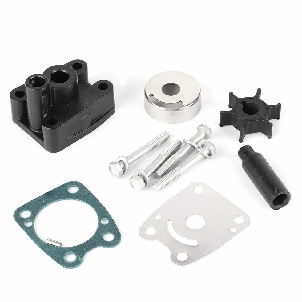 Qiilu Kit di riparazione della girante della pompa dell'acqua, 6E0-W0078- Kit di riparazione della girante della pompa dell'acqua fuoribordo Adatto per 4 CV 5 CV 2A 4C fuoribordo