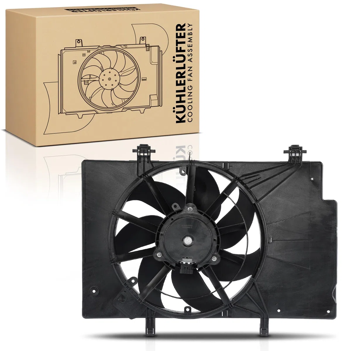 Frankberg Ventola di raffreddamento Ventola Radiatore ad acqua Compatibile con Fiesta VI CB1 CCN 1.2L Fiesta VI CB1 CCN 1.4L Fiesta VI CB1 CCN 1.6L B-Max JK 1.6L Fiesta VI CB1 CCN 1.5L Replace# 622500