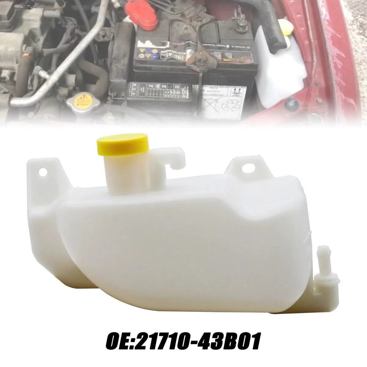 per Nissan per Micra MK2 K11 1.0L .3L .4L 16V Hatchback 1992-2003 Serbatoio del Liquido di Raffreddamento Espansione con Tappo Vaschetta Espansione