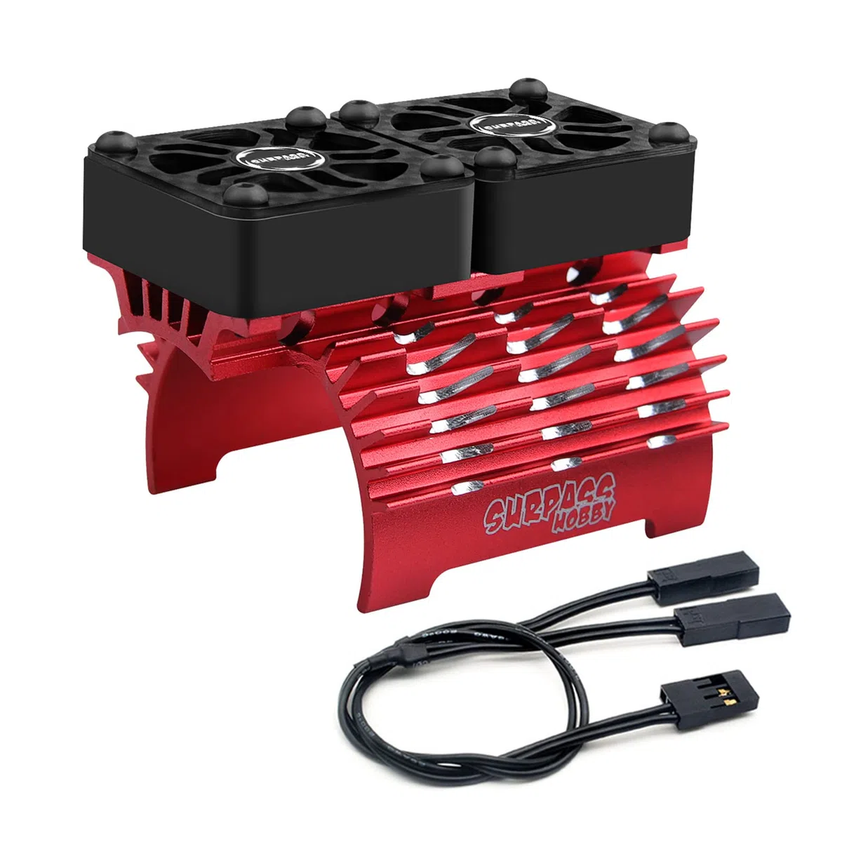 2 ventole per motore RC da 30 mm, con dissipatore di calore in metallo per 4068 4274, dissipatore di calore per motore brushless, RC Car ESC, per motore da 1/8 RC Car Diametro 40-42 mm