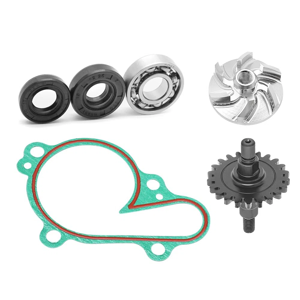 Kit di riparazione per pompe dell'acqua per Yamaha YZ 125 1998-2004 Impeller albero ingranaggi cuscinetti guarnizioni guarnizione