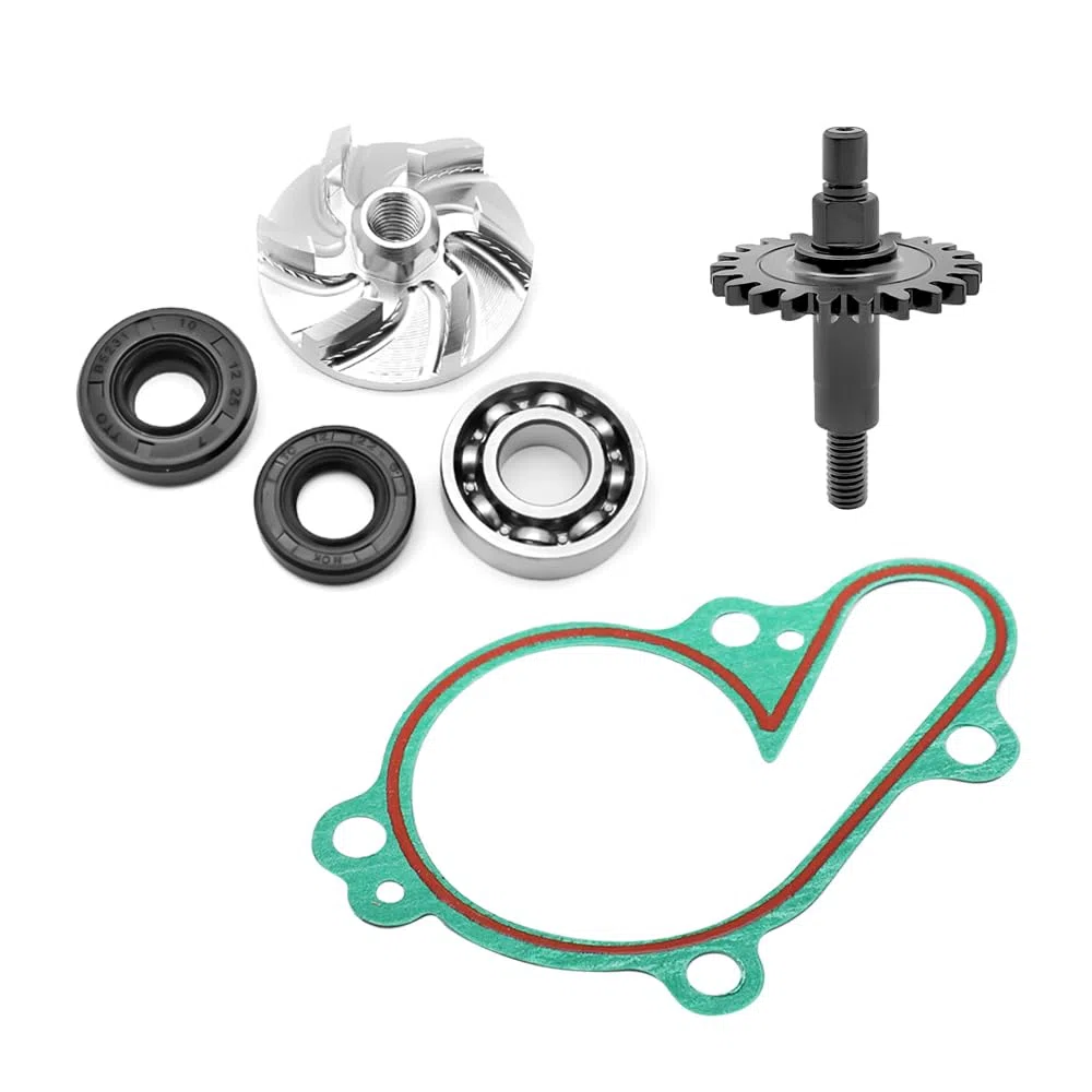 Kit di riparazione per pompe dell'acqua per Yamaha YZ 125 1998-2004 Impeller albero ingranaggi cuscinetti guarnizioni guarnizione