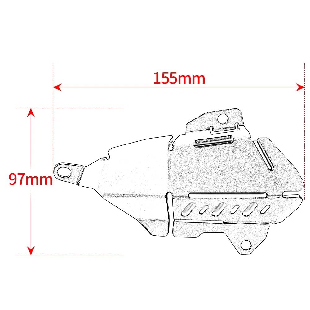 Modeer Per Yamaha Tenere 700 XTZ 700 T7 2019-2022 Copertura per pompa dell'acqua Tenere700 XTZ700 T700 Accessori (Nero)