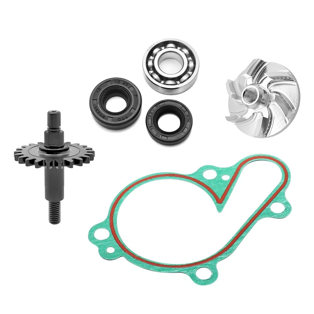 Kit di riparazione per pompe dell'acqua per Yamaha YZ 125 1998-2004 Impeller albero ingranaggi cuscinetti guarnizioni guarnizione