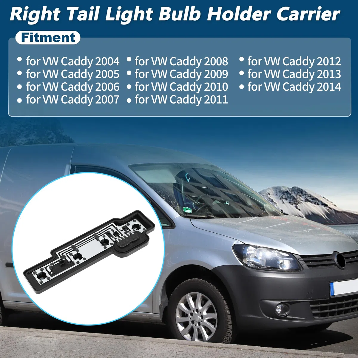 Porta Lampadina Posteriore Destra per Volkswagen Caddy 2004-2014 Circuito Luce Posteriore Porta Lampadina per VW Caddy Sostituisce 2K5945258A